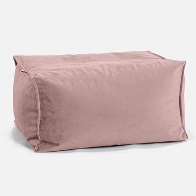 Fluwelen Voetenbankje Pouf Roze - Zacht, Stevig & Vlekbestendig
