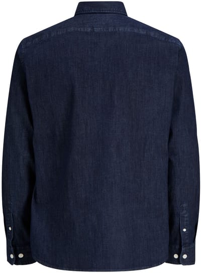 Brook denim shirt regular fit - twill - blauw (medium blue denim)