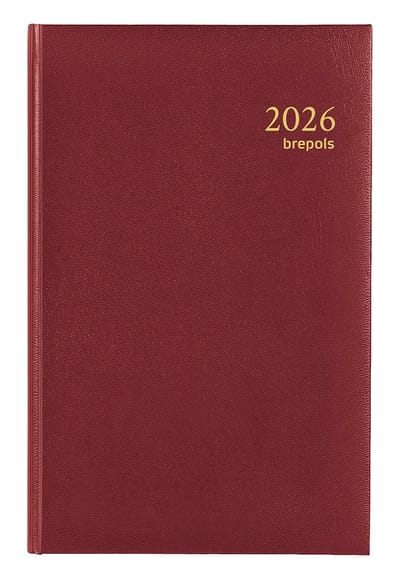 Brepols bureau agenda 2026 - SATURNUS LUXE [0.216] - LIMA - Bureau agenda - 1 dag op 1 pagina - Dagoverzicht - Bordeaux - 13.3 x 20.8 cm