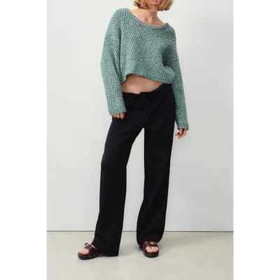 American Vintage Tivell Jumper Nenuphar Mouline Maat: XS/S | Longsleeves Outlet | Dames | Groen