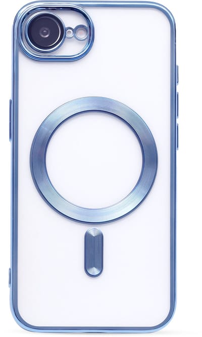 Casemania Hoesje Geschikt voor Apple iPhone 16e - Blauw - Siliconen Back Cover - Geschikt voor MagSafe