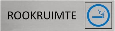 CombiCraft aluminium deurbordje Rookruimte - 165 x 45 mm met tape
