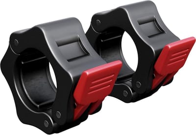 Haltersluitingen Kunststof - Gewichtsklemmen Sluitingen - Krachttraining Stabiliseren - Snelle Bevestiging - 30/31 mm - Zwart