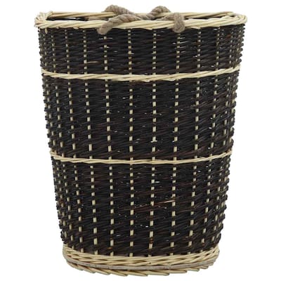 vidaXL - Houtmand - met - draagriemen - 50x44x58 - cm - natuurlijk - wilgenhout