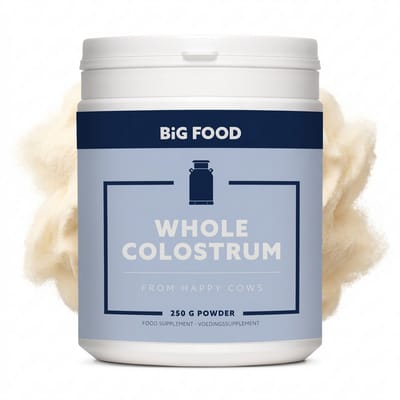 Big Food - Raw Colostrum Poeder (whole) -250 Gram - de beste kwaliteit Colostrum uit Denemarken (Colodan)