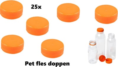 25x Oranje dop voor PET flesje - jus d orange drink fles vruchten sap limonade drank
