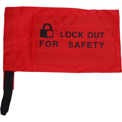 Elektrische Stekker Lockout Vergrendelingstas Industriële Veiligheid Stekker Tagout Tas voor Takelbediening red