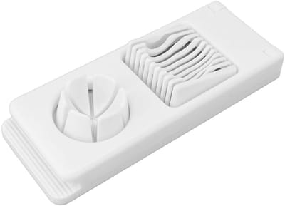 Dailygoods- Eiersnijder 2-in-1 - Roestvrij Staal - Snijden van Eieren/Aardbeien/Paddenstoelen - Veilig/Hygienisch - Eenvoudige Bediening - Compacte Afmetingen - Keukenhulpmiddel