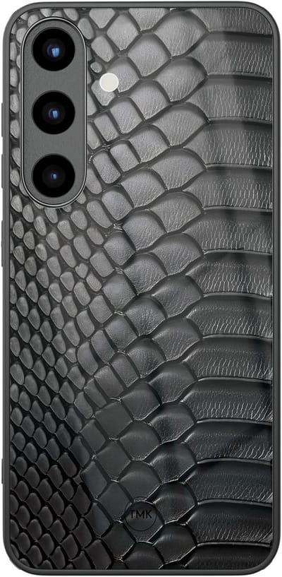 Hoesje geschikt voor Samsung Galaxy S25 - Black snake - Zwart - TPU luxe case (glossy toplaag) - Slangenprint - Hardcase backcover zwart
