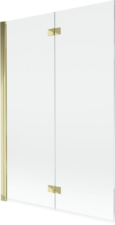 Mexen Mist douchewand 2-delig links 120 x 150 , transparant, goud - 8A9-120-002-50-00-L