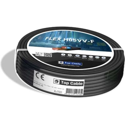 HOFTRONIC Installatiekabel - 25 meter - 2x 0.75mm² - 220-240 Volt - Voor binnen - Topflex VV-F H05VV-F