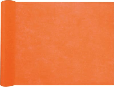 Santex Tafelloper op rol - oranje - 30 cm x 10 m - non woven polyester