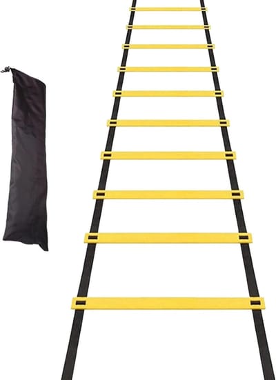 Wendbaarheidsladder - Sport ladder - Voetenwerk training - Robuuste constructie - 500x40cm - Zwart