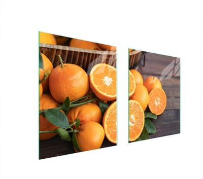 TMK ArtDeko - Glas Snijplank - 85x52 cm - Fruitmotief - Veilige Keukenbeschermer