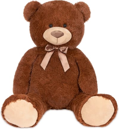 BRUBAKER - XXL Teddybeer 100 cm - Zacht Speelgoed Knuffel - Bruin - Teddybear Groot - Knuffelbeer - Cadeau