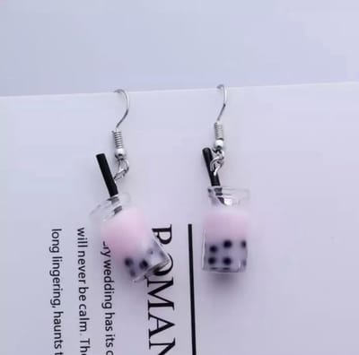 Akyol - Milkshake oorbellen - bubble tea oorbel - bubble tea - - leuke oorbellen - oorbellen dames - oorbellen voor meiden - verjaardagscadeau