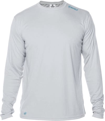 Skinshield - FACTOR 50+ UV-zonbeschermend sport shirt heren - lange mouwen - Pearl Grey - Grijs - XS