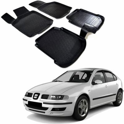 SCOUTT 3D Vloermatten Volkswagen SEAT Leon 1998-2005 - Premium Rubber - Zwart - Op Maat zwart