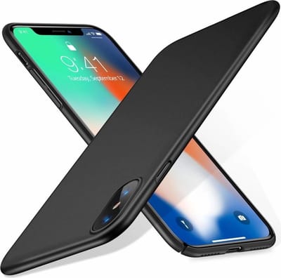 ShieldCase telefoonhoesje geschikt voor Apple iPhone X / Xs ultra thin case - zwart - Dun hoesje - Ultra dunne case - Backcover hoesje - Shockproof dun hoesje