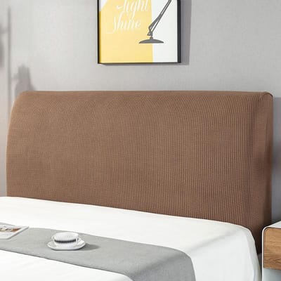Hoofdbordhoes Bedhoofdhoezen Dikke elastische bedhoes Rugbescherming Stofhoes voor thuis Hotel slaapkamer Width 150cm kaki