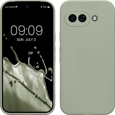 kwmobile telefoonhoesje geschikt voor Google Pixel 9a - Hoesje voor smartphone - Precisie camera uitsnede - In grijsgroen
