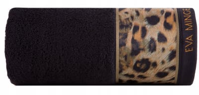 EVA Handdoek 30x50 cm Zwart - Zachte Katoen met Decoratieve Borduursel
