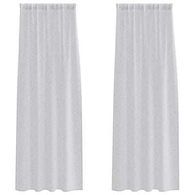 vidaXL Voile Gordijn 2 st Lichtgrijs 225 x 140 cm Polyester