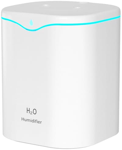 Luchtbevochtiger voor de slaapkamer (2 liter, koude nevel, USB) – draagbaar model voor op het bureau