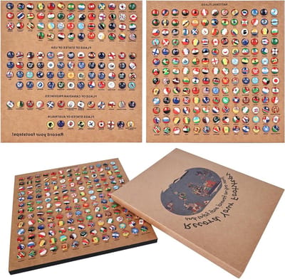 291 stuks Nationale Vlag Punaises - Land Kaart Decoratieve Punaises met Kurkplaten - Metalen Spelden voor Doe-het-Zelf Bulletin Board .