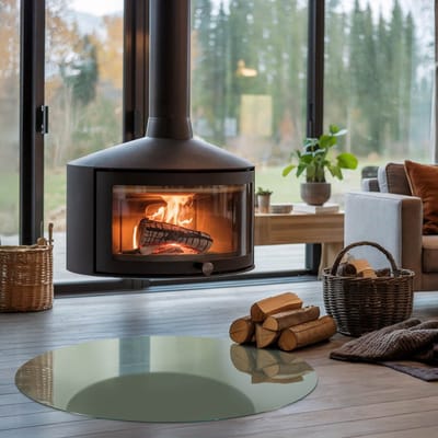 Coloray Vloerplaat Houtkachel - Plaat voor Onder Kachel - 100 cm x 100 cm - Kachel Vloerplaat - Groente Vloerplaat Kachel - Verwarmingsaccessoires - Vloerplaat Openhaard - Houtkachel Accessoires - Vloerplaat Voor Kachel