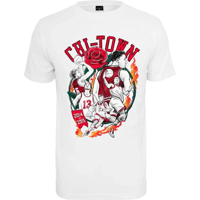 Mister Tee - Chi-Town Player Heren T-shirt - XL - Wit