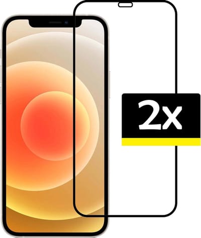 Screenprotector - Geschikt voor Apple iPhone 12 Mini - 2 Stuks - Full Cover - Beschermglas - Gehard Glas - Tempered Glass - Screen Protector