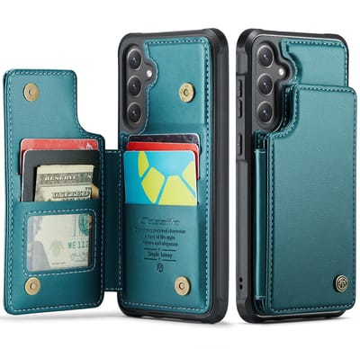 CaseMe Hoesje - Geschikt voor Samsung Galaxy S25 FE Hoesje - CaseMe C22 Back Cover met Pasjeshouder - Groen