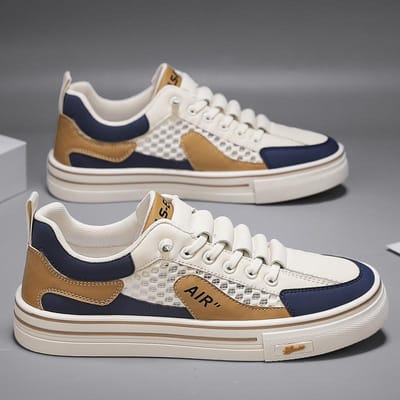 Heren Zomer Ademende Platte Schoenen Mesh Populair Mode Casual Buitenschoenen 44 gray