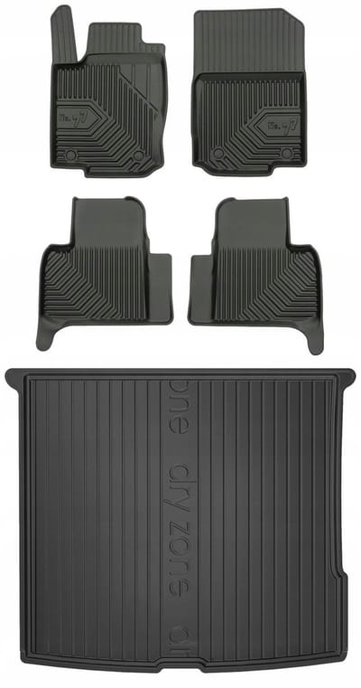 FROGUM 77 Set Automatten en Kofferbakmat - Geschikt voor Mercedes-Benz ML W166 (2011-2015) - TPE Rubber - Zwart