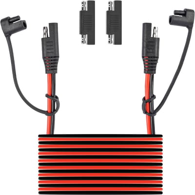 SAE verlengkabel - Voedingskabel - Apparaten opladen - Inclusief polariteitadapters - 8 meter - Zwart
