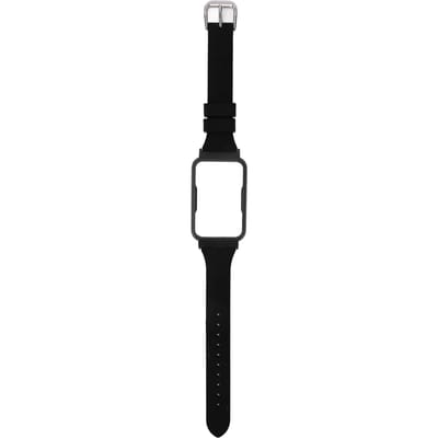 Horlogeband met Kast Vervanging Siliconen Polsbandjes Band Horloge Accessoire voor Oppo Free zwart