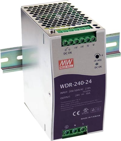 Mean Well WDR-240-48 DIN-rail netvoeding 48 V/DC 5 A 240 W Aantal uitgangen: 1 x Inhoud: 1 stuk(s)