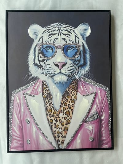 Schilderij cool tiger 60x80cm