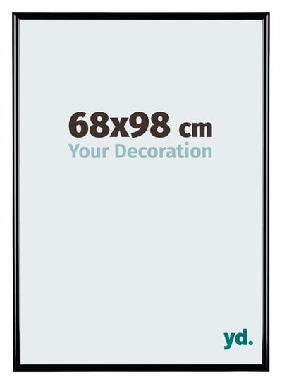 Your Decoration - Fotolijst 68x98 cm - Kunststof - Zwart Hoogglans - Bordeaux