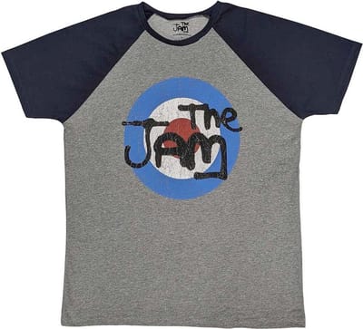 The Jam - Vintage Logo Heren T-shirt - S - Grijs/Blauw