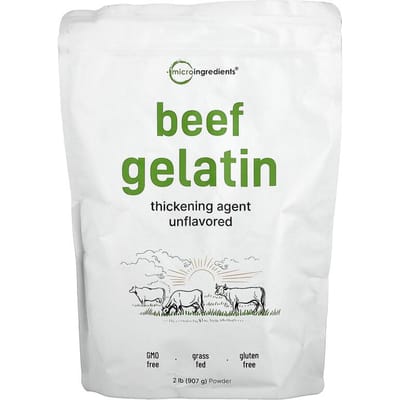 Rundvlees Gelatine Poeder, Ongezoet, 2 pond (907 gram)