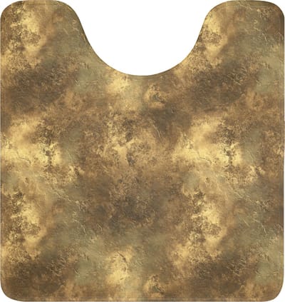 WC mat met uitsparing 55x60 cm - Antislip - Antiek - Metaallook - Goud - Toiletmat met uitsnijding - Vloermat - Douchemat - Toilet tapijt - Toiletmatten