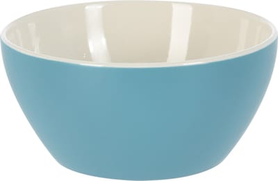 Excellent Houseware Soepkommen/serveer schaaltjes - Acapulco - porselein - D14 x H6.5 cm - blauw - Stapelbaar