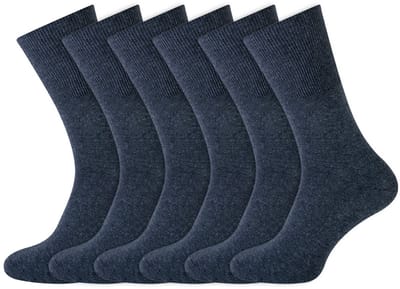 Katoenen sokken | Heren sokken | Merk: Basset | Kleur: Antraciet | Maat 39 t/m 47 | 6 Paar