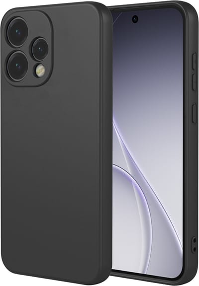 MobyDefend Hoesje - Geschikt voor Oppo Reno15 - Matte Siliconen Backcover - Zwart