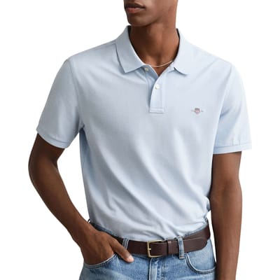 Gant Shield Piqué Poloshirt Fresh Blue - Maat M - Heren