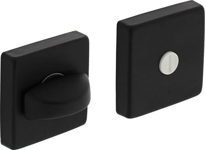 Intersteel Rozet toilet-/badkamersluiting 50x50x10 mm aluminium zwart