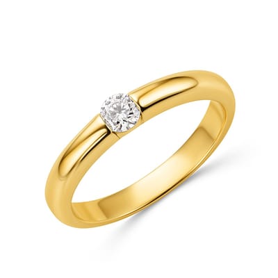 Miore Roosgoudkleurig Ring dames met een moissaniet in 925 Zilver- 18 Karaat Verguld- Hypoallergeen Ring - Handgemaakte Solitaire verlovingsring - Maat 54
