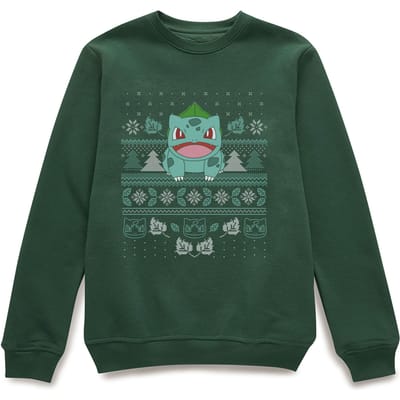 Pokémon Deck The Halls Unisex Christmas Jumper - Green - S